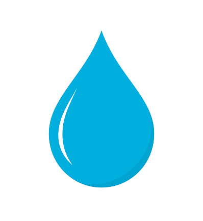 shiny reflective water drop design element