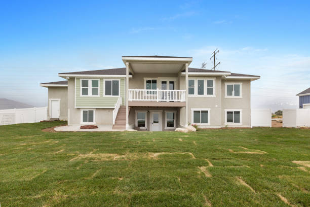 istock Large property with new home and freshly laid sod 1327036768