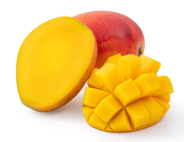 istock Beautiful delicious mango isolated on white table background. 1327036875