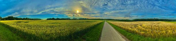 istock Mega ultra wide panoramic view of farm fields 1327037754