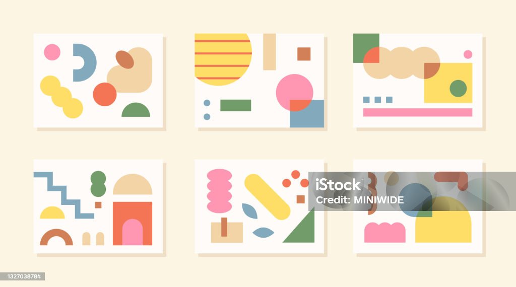 Shape Design Card Abstract Shape Design Card Stock Illustration - Download Image Now ...