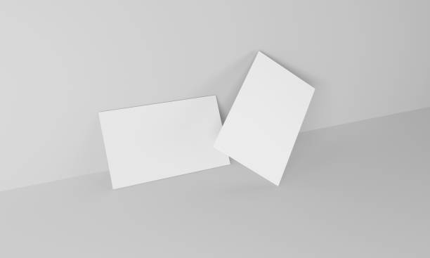 istock Business card on white background on the side. 1327040661