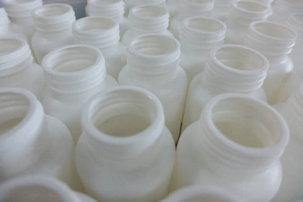 istock Medical plastic bottles for production 1327041587