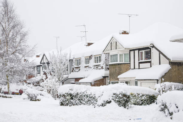 istock Houses covered in fresh snow in Surrey, UK 1327043023