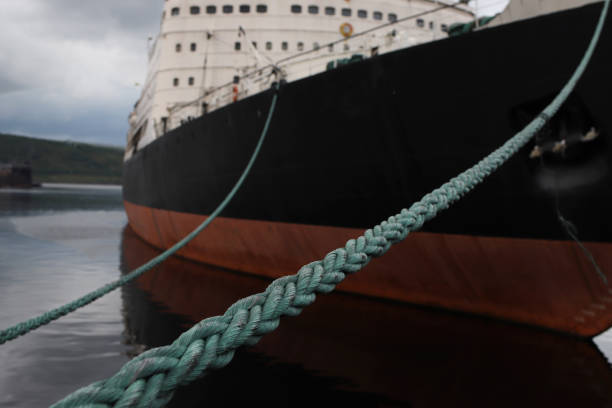 istock a powerful rope holding the ship at the sea berth 1327043192