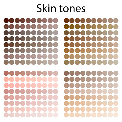 colorful skin tones palette. Beige tones palette. Colorful palette. Pastel color. Vector illustration. Stock image. EPS 10.