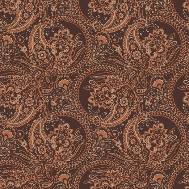 istock Paisley floral vector illustration in damask style. seamless background 1327051097