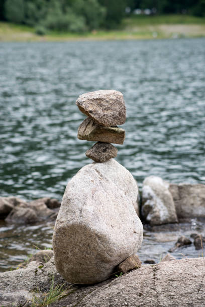istock rocks balance in border lake 1327051342