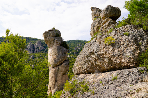 Rocks of the Cirque de Moureze in Occitanie south France