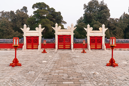 Temple of Heaven Park, a richly decorated building in ancient China
