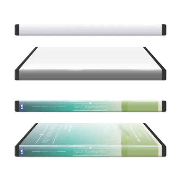 Vector illustration of DVD box - spine view