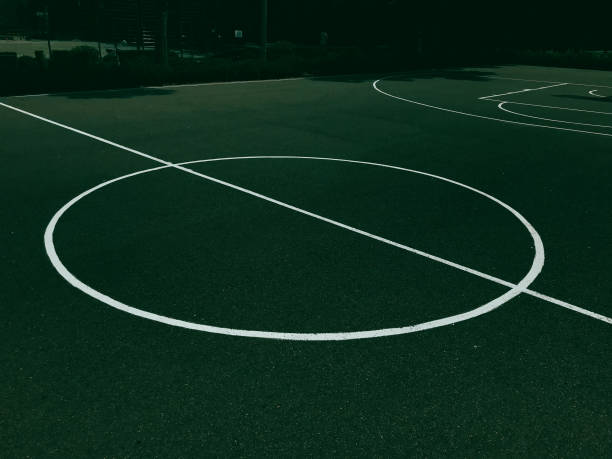 Urban background: Dirty tennis court lines