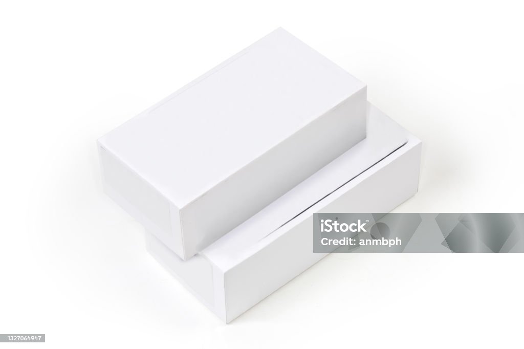 Rectangular Pack Box Two White Rectangular Cardboard Packing Boxes On A White Background ...
