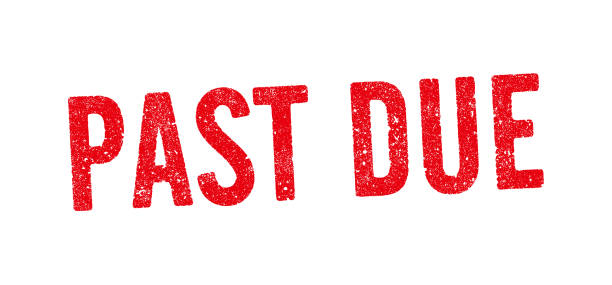 Past Due Red Ink Stamp Vector illustration of the word Past Due in red ink stamp past due stock illustrations