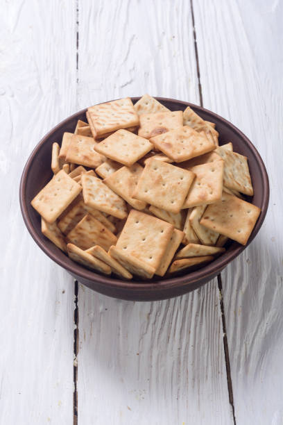 istock Homemade crackers in bowl 1327069186