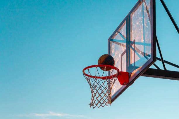 istock A basketball basket with a ball 1327073181