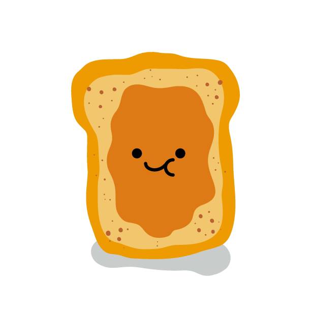 istock Jelly and peanut butter toast vector illustration in cute doodle style with antropomorphic faces. 1327073403
