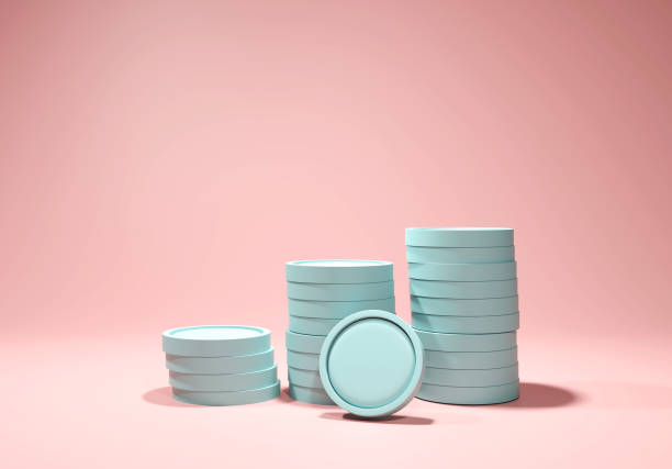 istock 3d stack of coins on pink background 3d medal icons for web banners and mobile application icons and the concept of saving money, gaining from economic investment 3D rendering illustration. 1327074684