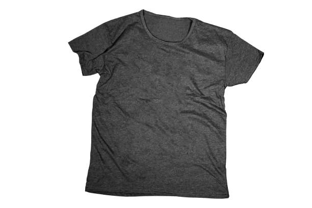 istock Blank grey T-Shirts Mock-up isolated on white background. Ready to replace your design 1327074916