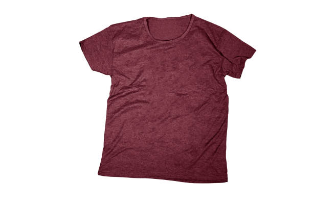 Blank red T-Shirts Mock-up isolated on white background. Ready to replace your design