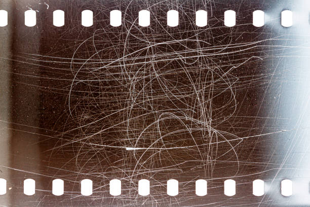 istock Dusty and grungy 35mm film texture or surface 1327079119