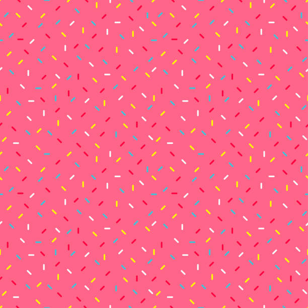 ilustrações, clipart, desenhos animados e ícones de polvilhe fundo de padrão sem emenda vetorial - pattern chocolate sprinkles textured