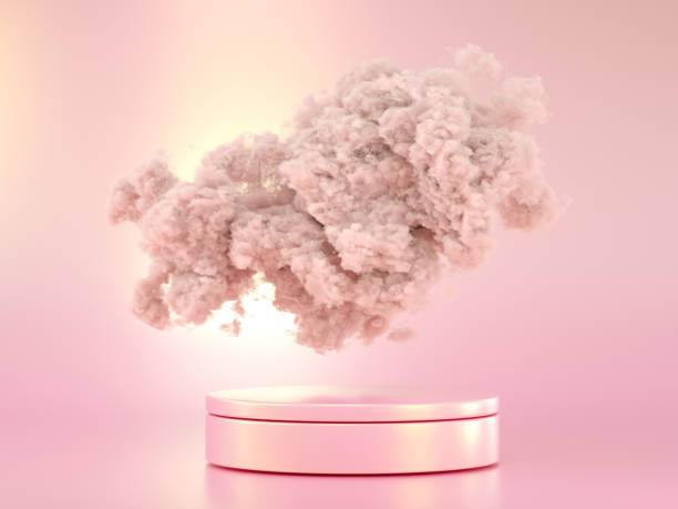 istock Beautiful background with beads, particles and simulation. 3d illustration, 3d rendering. 1327085664