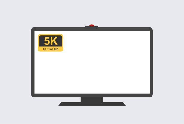 5K Ultra HD resolution icon for web and TV 5K Ultra HD resolution icon for web and TV. Stock vector ultra high definition television stock illustrations