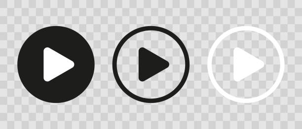 再生ボタンアイコン - マルチシリーズストックイラスト - interface icons video点のイラスト素材／クリップアート素材／マンガ素材／アイコン素材