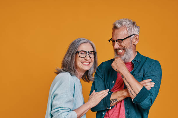 istock Happy senior couple smiling 1327098614