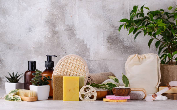 istock Reusable skincare accessorize. Zero waste sustainable lifestyle concept 1327098849