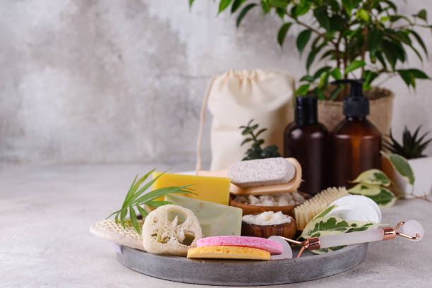 istock Reusable skincare accessorize. Zero waste sustainable lifestyle concept 1327098858