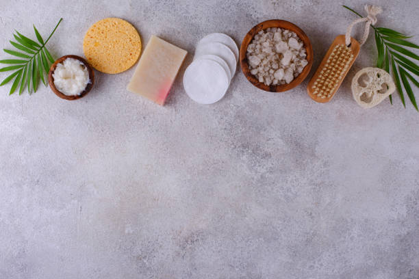 istock Reusable skincare accessorize. Zero waste sustainable lifestyle concept 1327098863