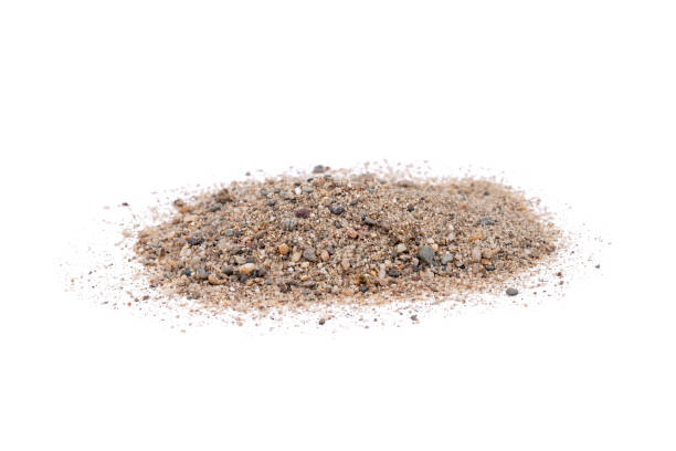 istock Pile of desert sand isolated on white background 1327103205