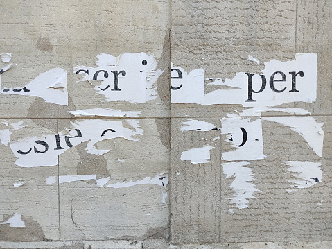 street poetry leftover in Milan