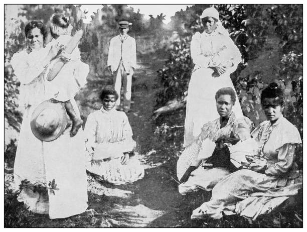 istock Antique black and white photograph: Puerto Rican women 1327105018