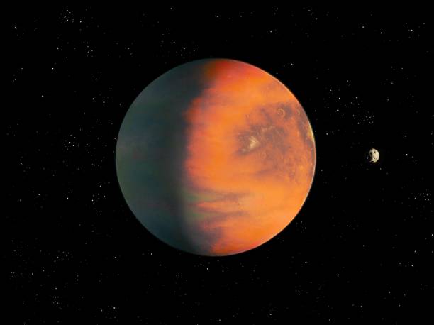 istock Amazing alien planet in space with stars. Beautiful terrestrial planet with asteroid. 1327107329