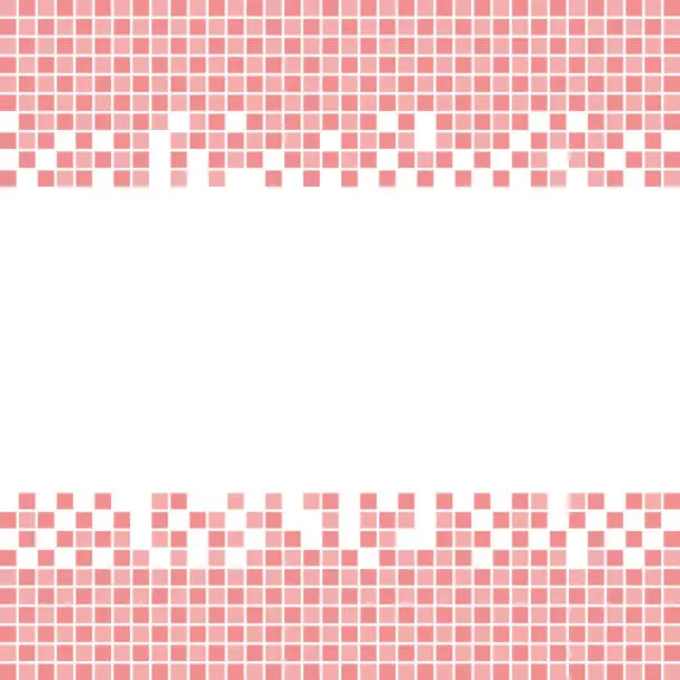 Vector illustration of Pink mosaic background with spacetext. Vector backdrop.