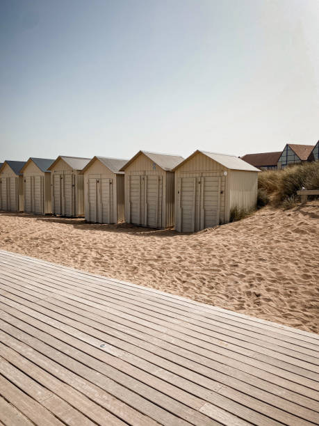 istock Beach cabins, wooden and white 1327112742
