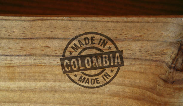 istock Made in Colombia stamp and stamping 1327113411