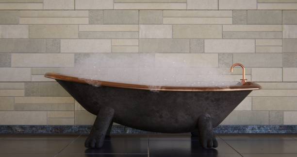 istock Bronze bathroom in the room 3d-rendering illustration 1327126360
