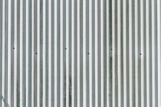 istock Close-up of a corrugated zinc sheet 1327131213