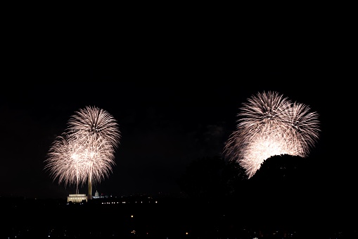 July 4th fireworks in Washington DC