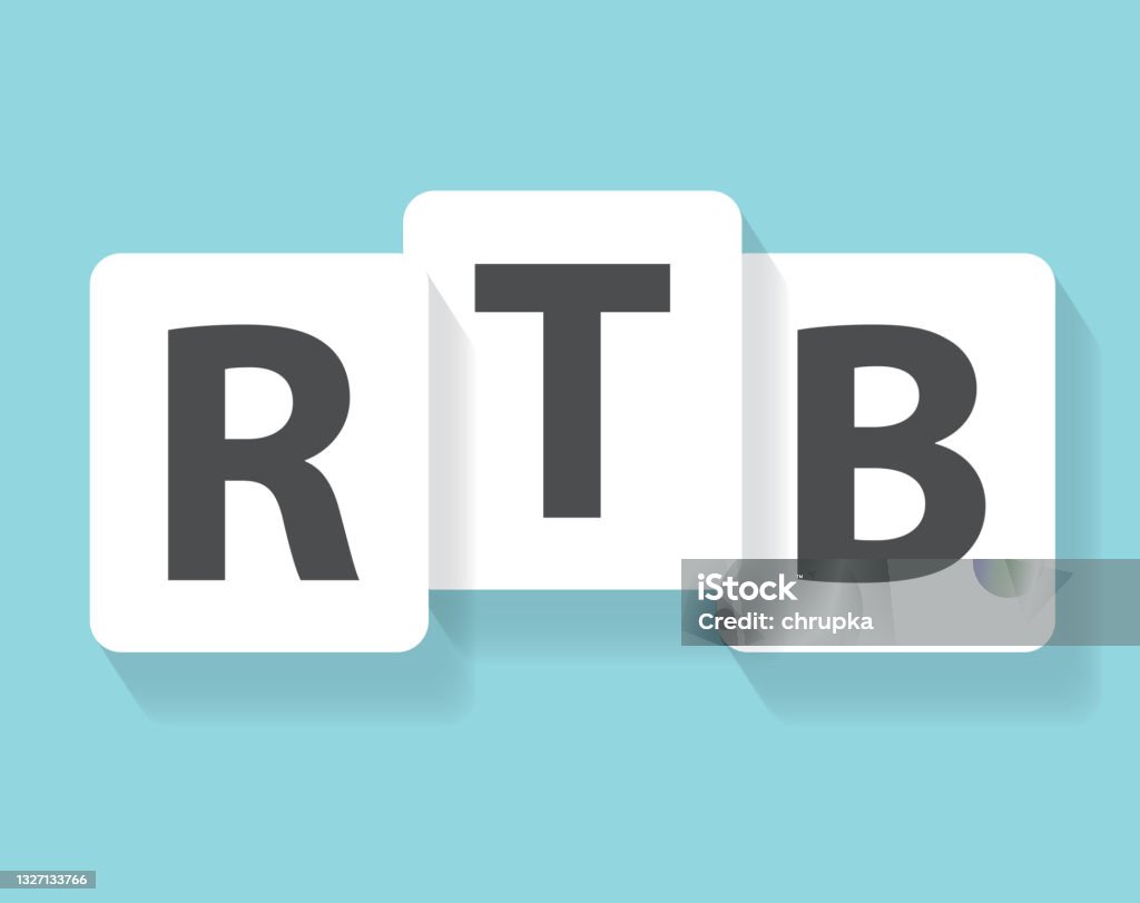 Rtb Hand Sign Rtb Acronym Concept Written On Tiles Stock Illustration - Download ...