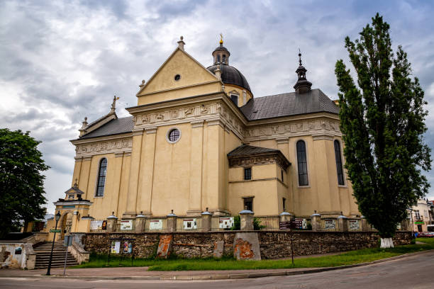 Catholic Church of St. Lawrence in the town of Zhovkva Catholic Church of St. Lawrence in the town of Zhovkva lawrence kansas stock pictures, royalty-free photos & images