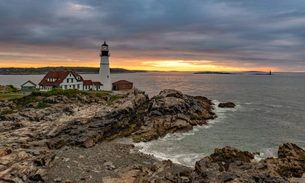 istock Portland Light in Maine Drone Photo 1327142676