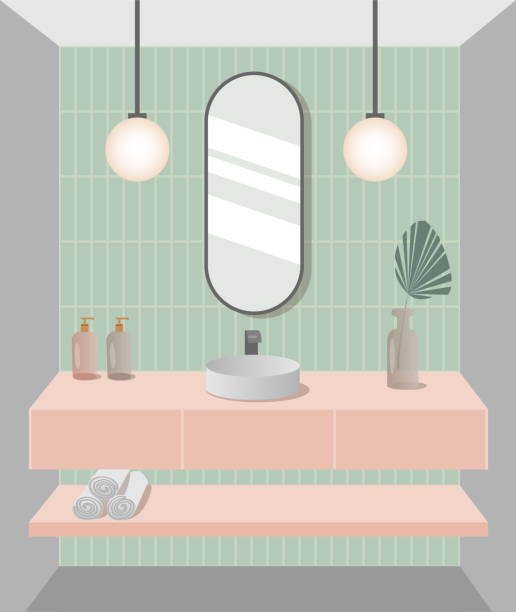 モダンなバスルームデザイン - bathroom sink illustrations点のイラスト素材／クリップアート素材／マンガ素材／アイコン素材