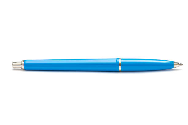 istock Blue ballpoint pen isolated on white 1327147388