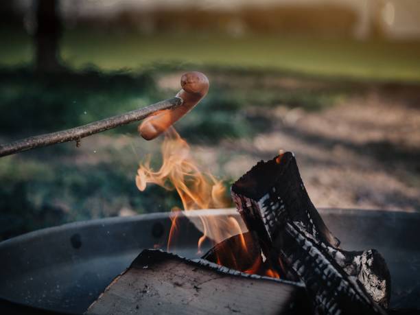 istock Grill the sausage on a stick 1327149070