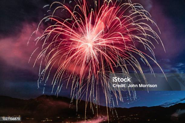 Independence Day Celebration Fireworks In Usa Stock Photo - Download Image Now